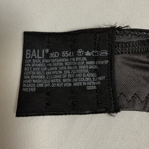 Bali Lace Desire Underwire Bra Women's 36D Charcoal Style 6543 - Picture 6 of 8